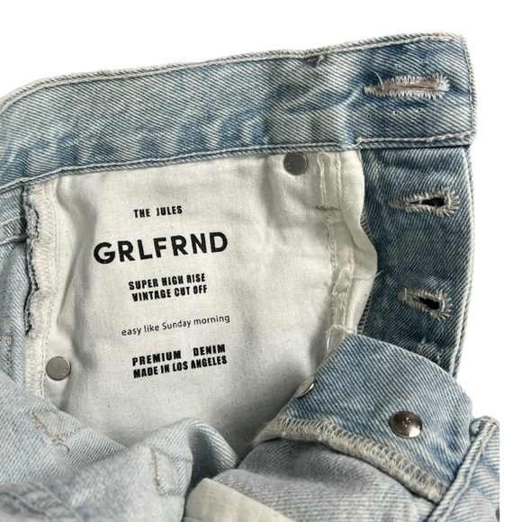NWOT Revolve GRLFRND Super High Rise Vintage Cutoff Jean Shorts - Size 23 - Picture 7 of 9